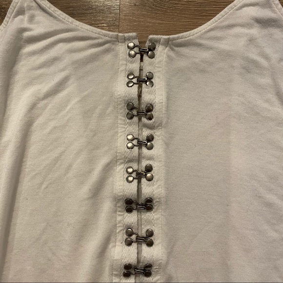 Urban Outfitters White Hook Front Tank Top - Picture 3 of 4